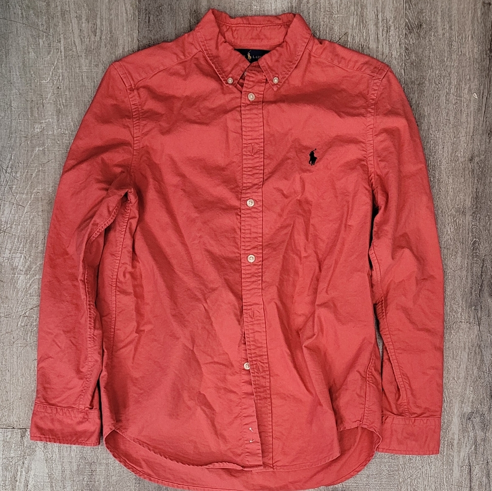 Polo by Ralph Lauren shirt button-down kids large @C4
